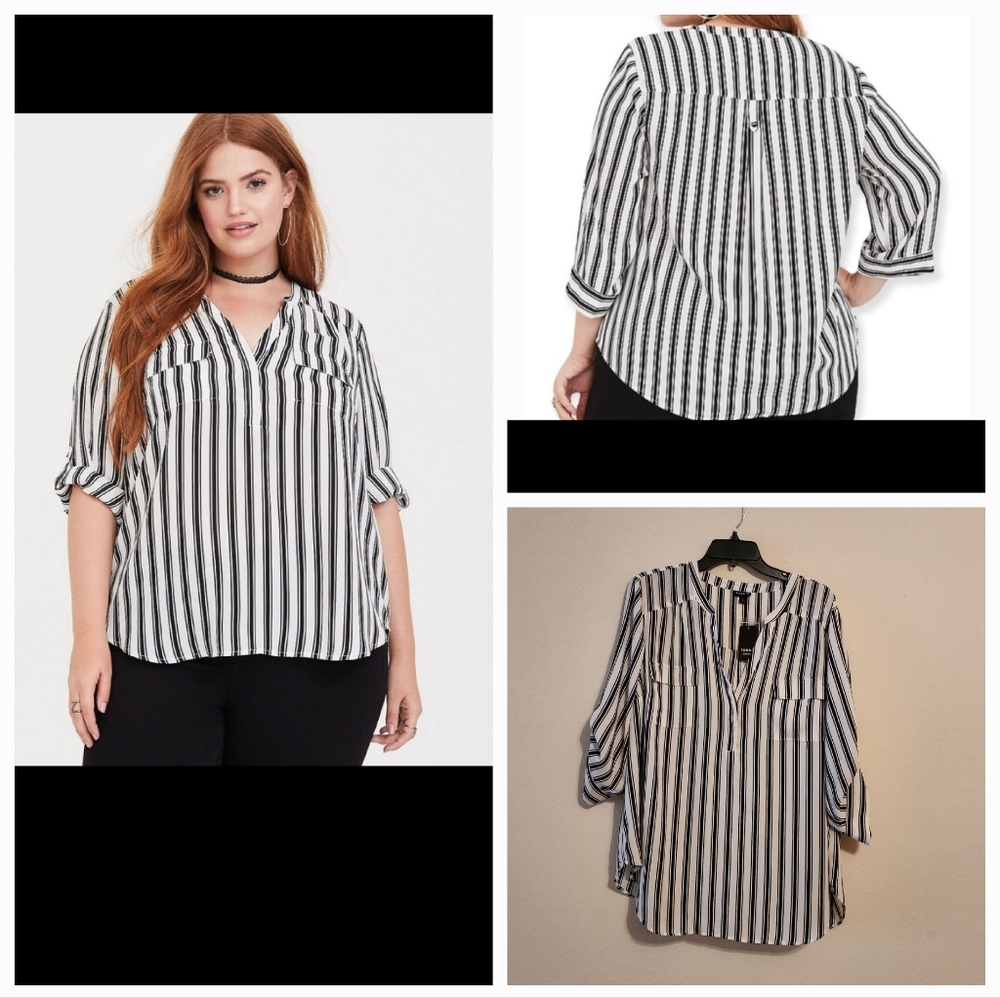 Torrid Harper size 2 striped blouse